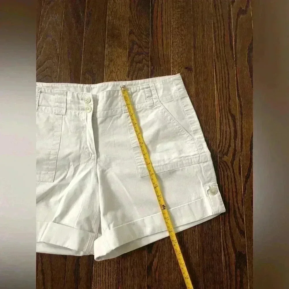 Ann Taylor Women’s 10 Signature Cream 5.5" Inseam Cotton Shorts - EUC - Picture 8 of 9